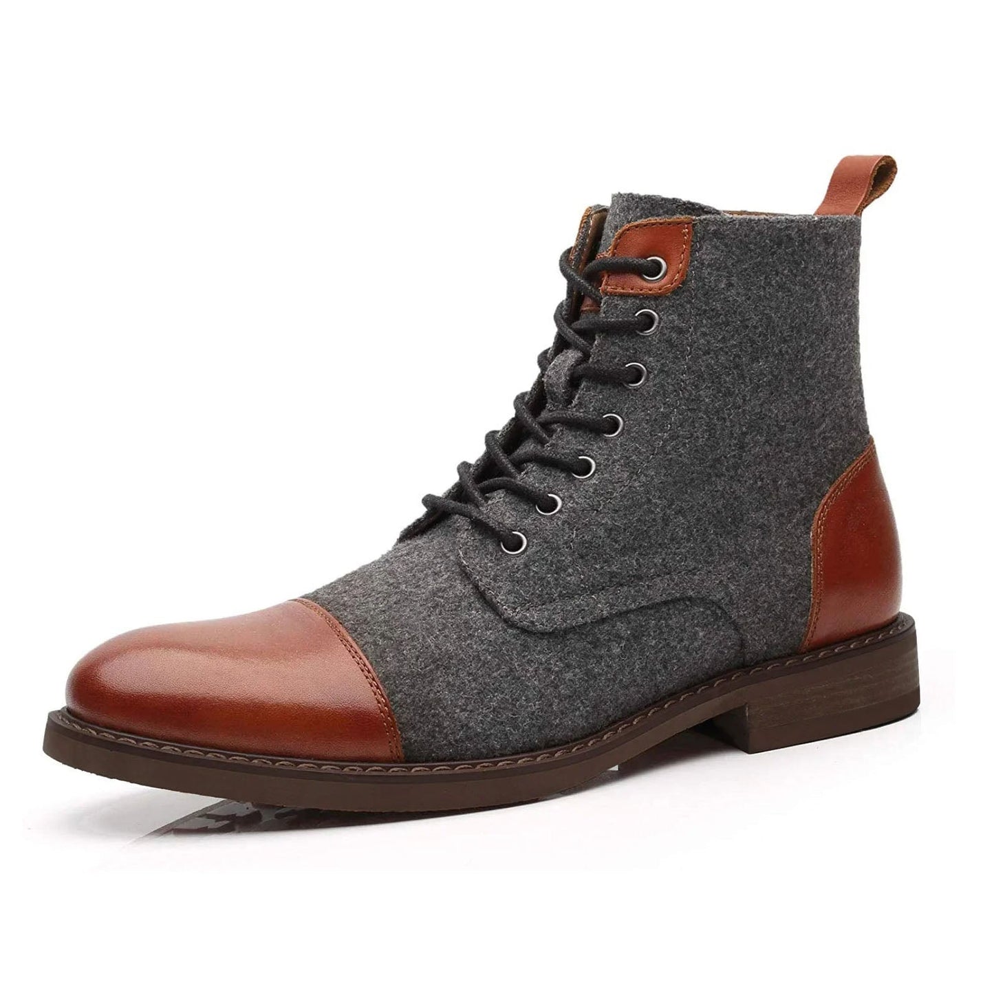 Bottines en cuir rétro Lancelot avec lacets