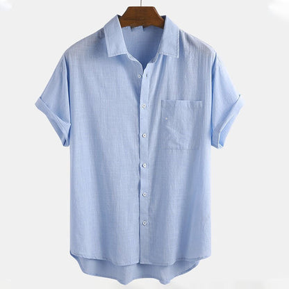 Chemise d'été chic à manches courtes pour homme Sartoriale