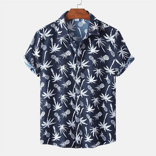 Chemise élégante à manches courtes avec motif distinctif