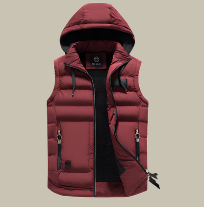 GardeChaud - Gilet Chauffants avec Capuche et Fermeture Éclair