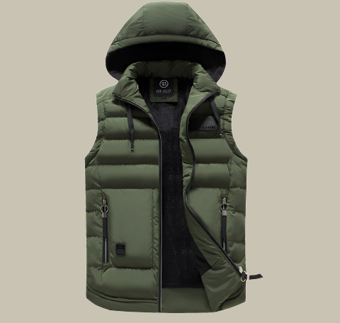 GardeChaud - Gilet Chauffants avec Capuche et Fermeture Éclair