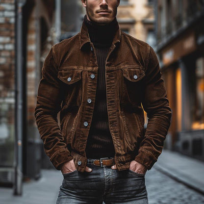 Vancouver - Blouson en velours côtelé rétro pour homme