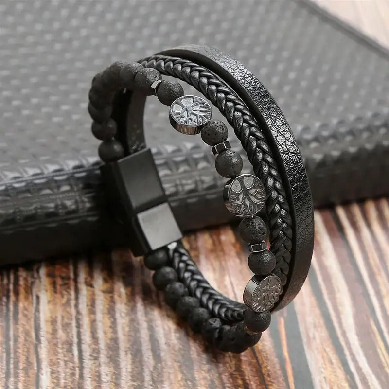Bracelet en cuir de luxe Élégance Classique