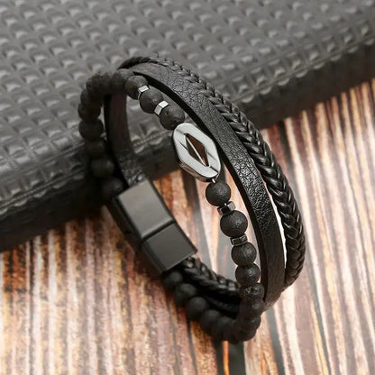 Bracelet en cuir raffiné - Élégance intemporelle