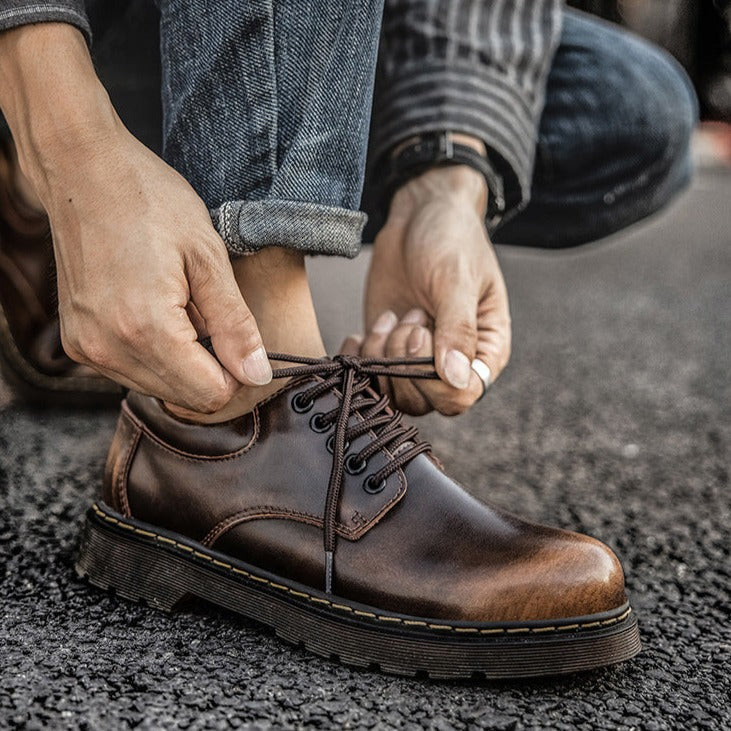 Soleil d'Or - Mocassins en cuir élégant pour une allure décontractée et raffinée