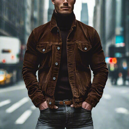 Vancouver - Blouson en velours côtelé rétro pour homme
