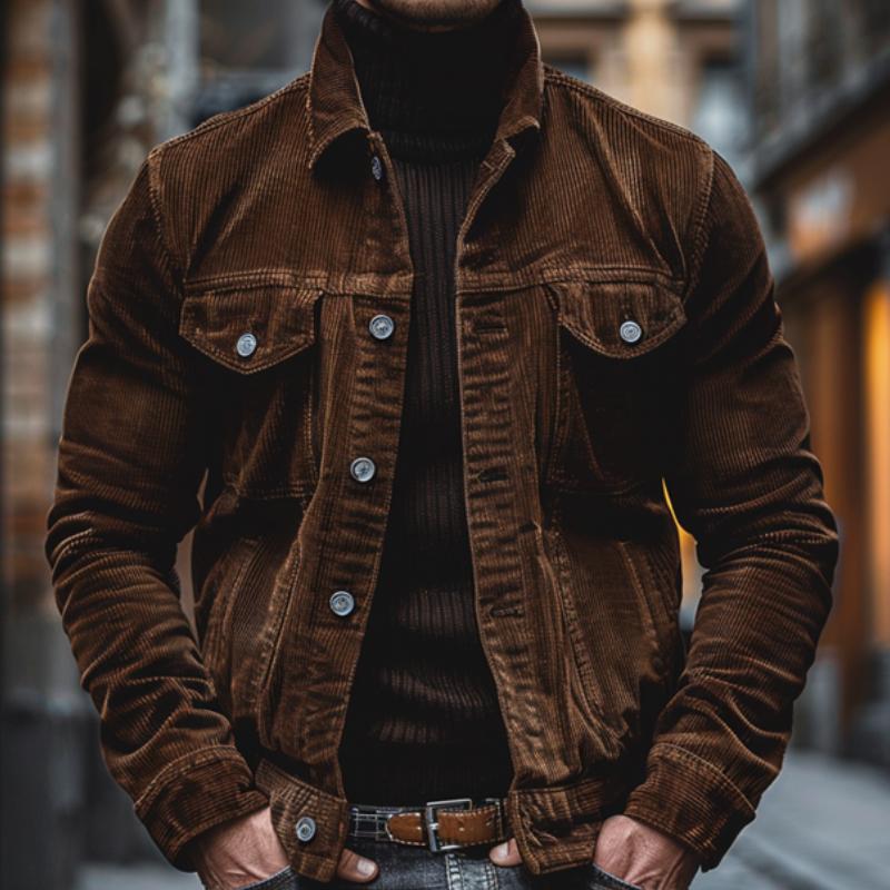 Vancouver - Blouson en velours côtelé rétro pour homme