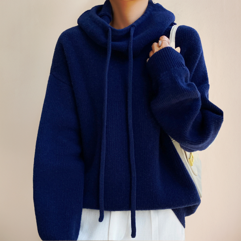 Élégance Pure - Pull en laine mérinos pour femme, col roulé de luxe