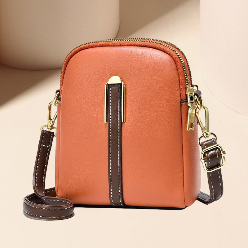 Sac en cuir élégance à blocs de couleurs de luxe