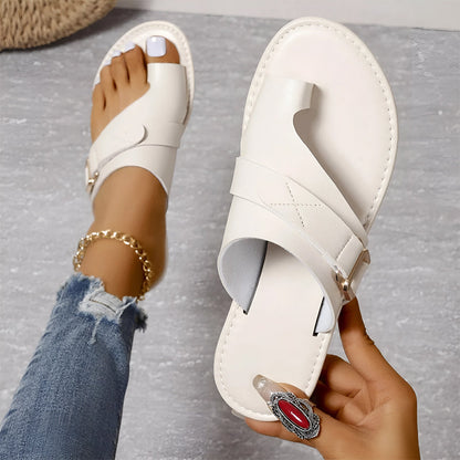 LuxeStride - Sandales en cuir orthopédiques haut de gamme