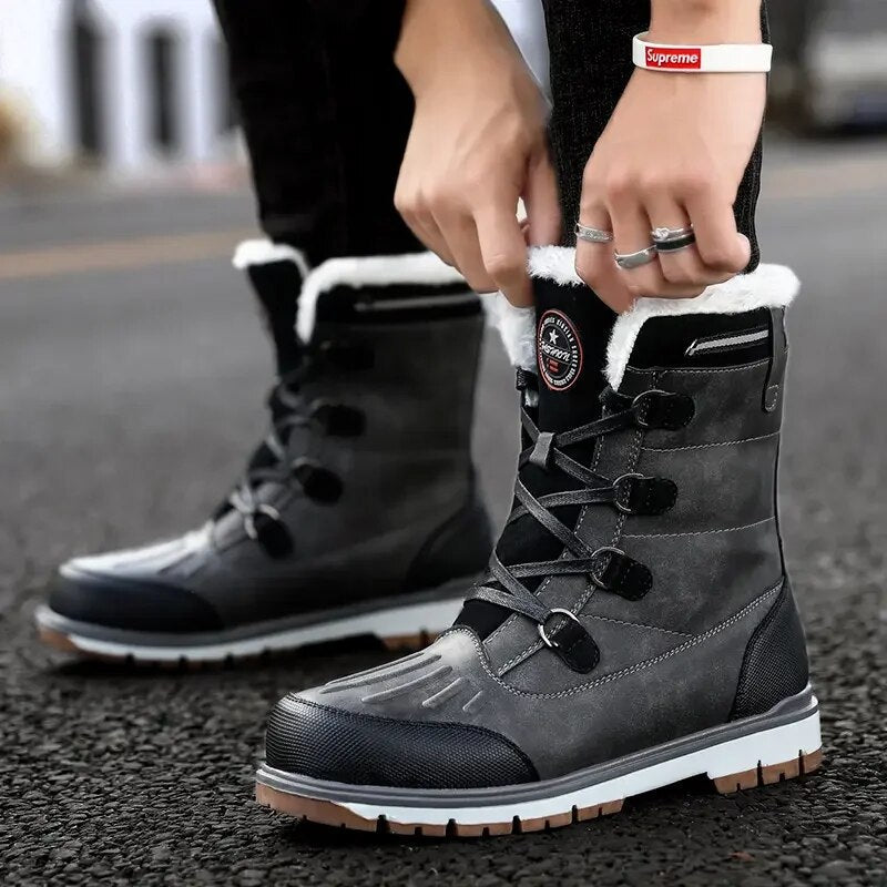 Riviera - Bottines d'hiver pour hommes imperméables et thermo-isolées
